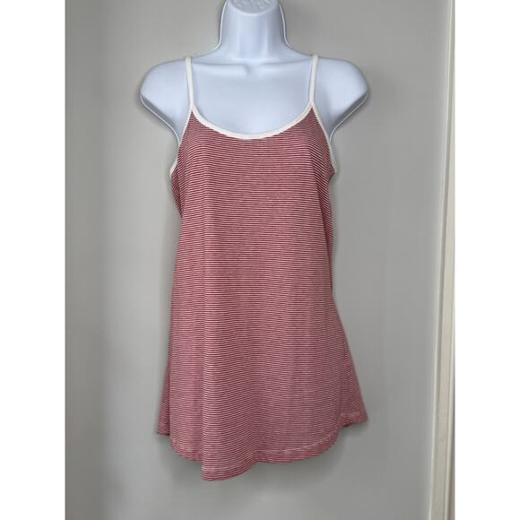 Vintage Y2K Layered Tank Womens L Red Burnout Sequin Stripe Rock Long Length‎ - Picture 6 of 14